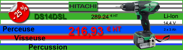 Perceuse visseuse professionnelle Hitachi ds14dsl
